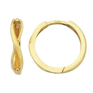 9ct Yellow Gold Infinity Earrings