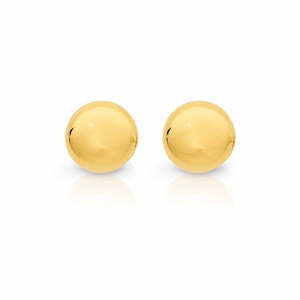 Yellow Gold Earrings: 9ct Yellow Gold Hollow 3mm Ball Stud