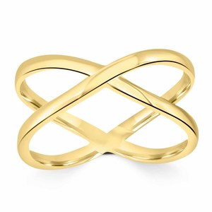 Rings: 9ct Yellow Gold Solid Cross Over Ring
