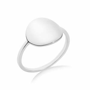Sterling Silver Disc Ring Engravable