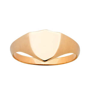 9ct Yellow Gold Sheild Style Signet Ring