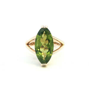 5.65ct Marquise Peridot set in 9ct Yellow Gold
