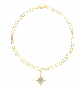 Lab Grown Diamond Star Bracelet 17+2cm in 9ct Yellow Gold.