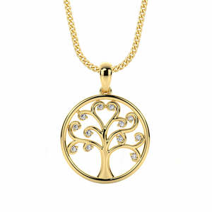 Necklaces And Pendants: Diamond Set Tree of Life Pendan