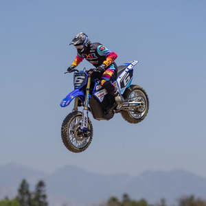 Monster Trucks: 1/4 Promoto-MX Motorcycle RTR, Club MX Blue by LOSI