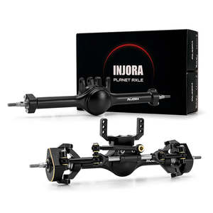 INJORA +7mm Planet Axles with Double Joint Shafts & Scale Hydraulic Steering for 1/18 TRX4M