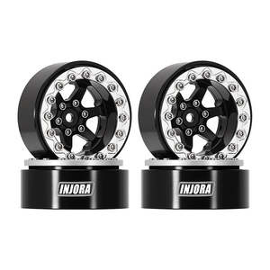 INJORA 1.3" -5.25mm Offset Aluminium Beadlock Wheels for 1/24 1/18 RC Crawler