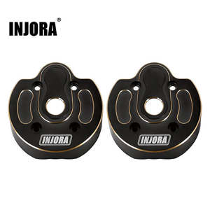 INJORA Black Coating Portal Steering Knuckle Caps for SCX10 III Capra 1.9