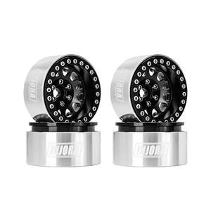 Accessories: INJORA 1.9" Negative Offset 10.4mm Deep Dish Beadlock Wheel Rim for 1/10 RC Crawler (4)