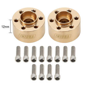 NJORA 12mm Heavy Brass Wheel Hex Hub Extenders Adapters for 1.9 2.2 Beadlock Wheel Rims