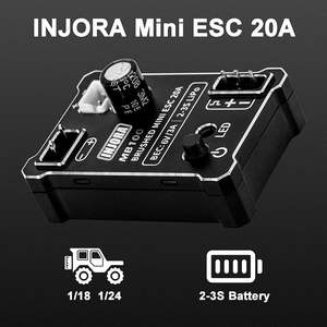Escs Motors: INJORA MB100 Brushed Mini ESC 20A For 1/24 1/18 RC Crawlers