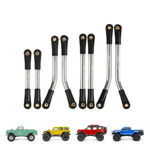 INJORA 8PCS Stainless Steel High Clearance 4 Links Set for SCX24 C10 JLU Bronco Base Camp
