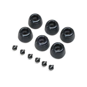 Motorbike And Upgrades: Rubber Lean Bar Wheels & Stops (6): PM-SM by TLR/ LOSI