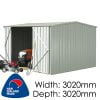 10m2 Sheds: SmartStore Gable SM3030 Mist Green