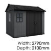 Full Shed Range: Premium Outdoor & Garden Storage: Keter Newton Plus 975 Outdoor Storage Shed