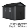 Full Shed Range: Premium Outdoor & Garden Storage: Keter Newton Plus 7511 Outdoor Storage Shed