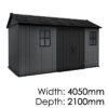 Extra Large Sheds (4m + ): Keter Newton Plus 1375 Outdoor Storage Shed