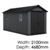 Full Shed Range: Premium Outdoor & Garden Storage: Keter Newton Plus 7515 Outdoor Storage Shed