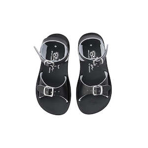 Kids Shoes And Gumboots: Saltwater Surfer Black Kids