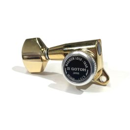 Gotoh SG381 MGT Locking Left Hand Tuning Key Set - 6 in Line - Gold