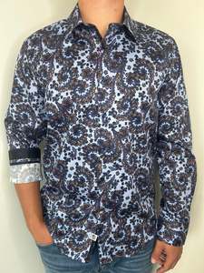 JL L/S Shirt - Blue Multi Paisley
