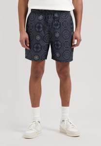 Case Allover Print Swim Shorts - Dark Navy
