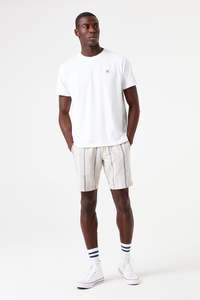 Vertical Stripe Short - Sand