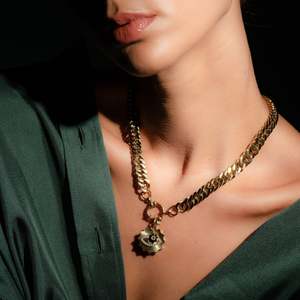 Silk Steel: Nova Necklace - Gold/CZ