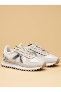 Asfvlt Gate Pony Sneaker - Tan/Silver