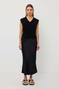 Dom Skirt - Black Satin