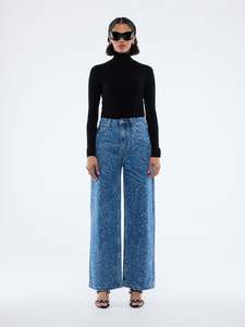 Lisa Denim Jean - Blue Mixed Animal