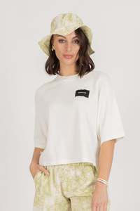 Womens Knitwear 1: Badge Knit Top - Ivory