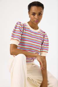 Multicolour Striped Knit Pullover