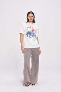 Yeehaw!! Oversize Tee - Lucent White