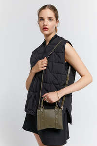 Karen Walker Bags: Runaway Walker Mini Tote - Olive