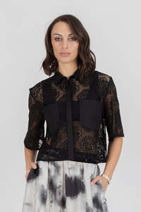 Lace It Shirt - Black