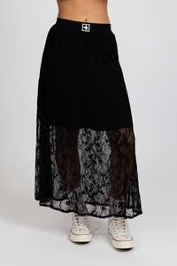 Lace It Skirt - Black