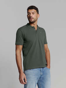Solid Stretch Pique Polo - Dark Steel