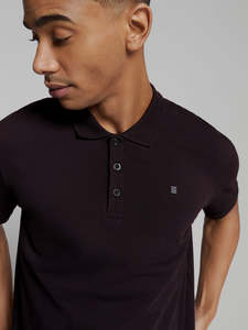 Solid Stretch Pique Polo - Black