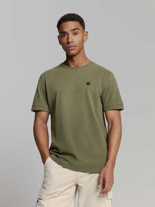 Crewneck Peached Tee - Dark Moss