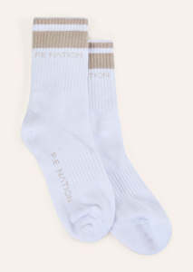 Homage Sock - Oatmeal/Optic White