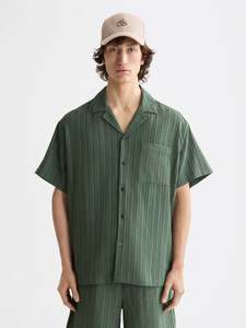 Tonal Striped Shirt - Thyme