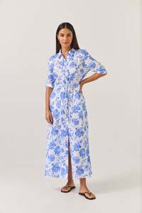Nicola Dress - Blue Rose