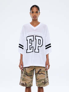 Harper Crochet Jersey - Vintage White