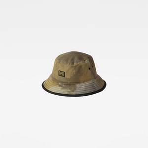 Hats Caps: Camo Bucket Hat - Tobacco Blurry Camo