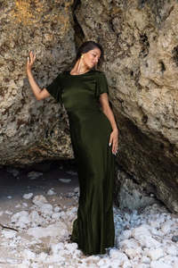 Blak: Golden Hour Dress - Dark Olive