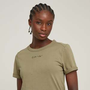 Embroidered G-Script Logo Tee - Ensis Green