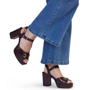 Miranda Heel - Chocolate Croc