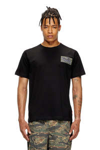 Mens T Shirts: T-Norm T3 Tee - Black w/Khaki Camo