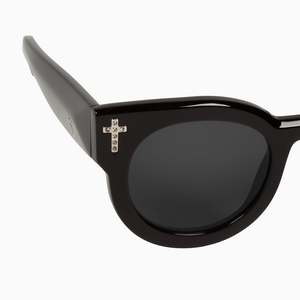 A Dead Coffin Club - Gloss Black w. Crystal Crosses/Black Lens